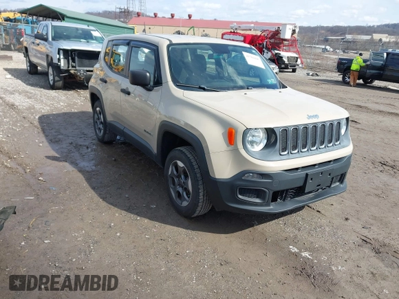 2015 Jeep Renegade Sport with VIN ZACCJBAT4FPC26527, listed as a IAAI auction lot 41704445 with 108,660 mi miles and . Bid and sale history available at DreamBid. Image 1.