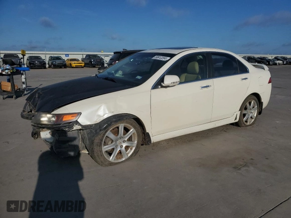 2004 Acura TSX w/Navigation with VIN JH4CL969X4C021469, listed as a Copart auction lot 60602785 with 201,623 mi miles and Salvage title. Bid and sale history available at DreamBid. Image 1.