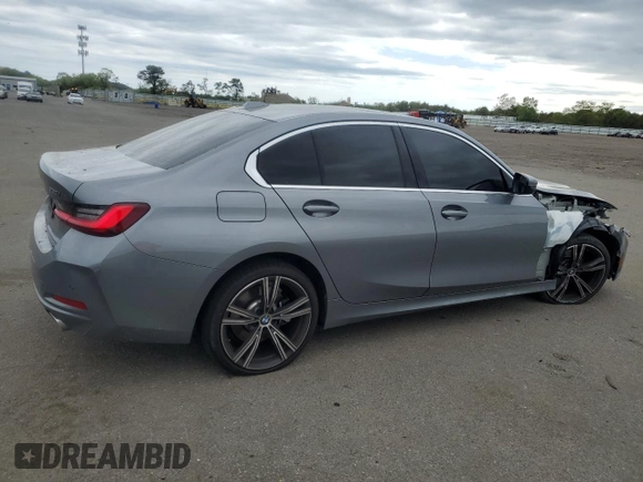 2024 BMW 3 Series 330i xDrive with VIN 3MW89FF09R8E18611, listed as a Copart auction lot 56740085 with 12,140 mi miles and Salvage title. Bid and sale history available at DreamBid. Image 3.