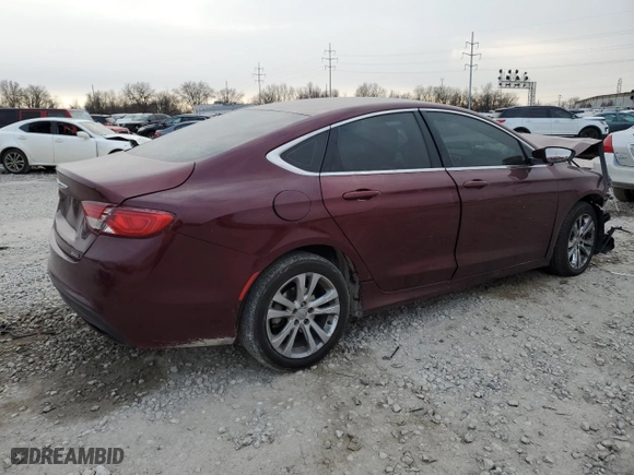 2015 Chrysler 200 Limited with VIN 1C3CCCAB0FN571154, listed as a Copart auction lot 83569764 with 0 mi miles and Salvage Title. Bid and sale history available at carsss.com. Image 3.