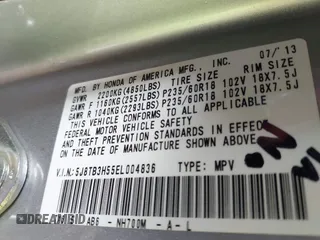 2014 Acura RDX Tech Pkg with VIN 5J8TB3H55EL004836, listed as a IAAI auction lot 41563096 with 124,373 mi miles. Bid and sale history available at carsss.com. Image 9.
