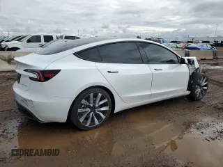 2025 Tesla Model 3 Long Range with VIN 5YJ3E1EB7SF928813, listed as a Copart auction lot 58837915 with 4,278 mi miles and Salvage title. Bid and sale history available at DreamBid. Image 3.