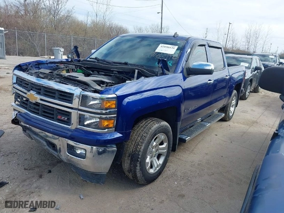 2014 Chevrolet Silverado 1500 LT with VIN 3GCUKREC0EG411632, listed as a IAAI auction lot 41890539 with 106,315 mi miles. Bid and sale history available at carsss.com. Image 2.