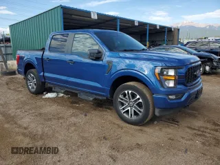 2023 Ford F-150 XL with VIN 1FTEW1EP8PKE04419, listed as a Copart auction lot 60843835 with 31,684 mi miles and Salvage title. Bid and sale history available at DreamBid. Image 4.