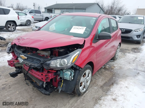 2020 Chevrolet Spark LS with VIN KL8CB6SA1LC420782, listed as a IAAI auction lot 41562431 with 58,727 mi miles. Bid and sale history available at carsss.com. Image 18.