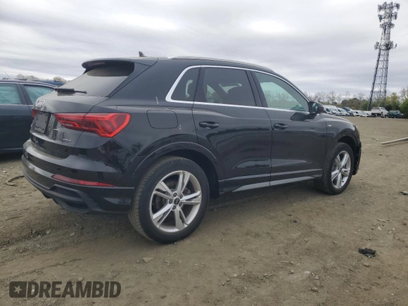 2023 Audi Q3 S line Premium with VIN WA1DECF32P1031268, listed as a Copart auction lot 53976095 with 20,891 mi miles and Salvage title. Bid and sale history available at DreamBid. Image 3.
