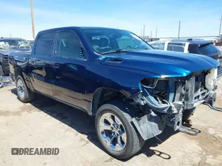 2019 Ram 1500 Big Horn/Lone Star with VIN 1C6SRFFT5KN598456, listed as a IAAI auction lot 41840921 with 154,124 mi miles. Bid and sale history available at carsss.com. Image 1.