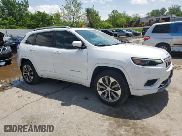 2019 Jeep Cherokee Overland with VIN 1C4PJMJN3KD123879, listed as a Copart auction lot 57650905 with 77,962 mi miles and Salvage title. Bid and sale history available at DreamBid. Image 4.