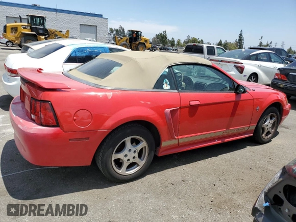 2002 Ford Mustang Deluxe z VIN 1FAFP44472F107630, wystawiony jako Copart lot #56256865 z przebiegiem 214 457 mil mil oraz Szkoda całkowita • Salvage title. Historia ofert i sprzedaży dostępna na DreamBid. Obrazek 3.