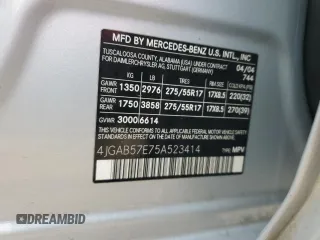 2005 Mercedes-Benz M 350 z VIN 4JGAB57E75A523414, wystawiony jako Copart lot #45756095 z przebiegiem 178 005 mil mil oraz Szkoda całkowita • Salvage title. Historia ofert i sprzedaży dostępna na DreamBid. Obrazek 13.