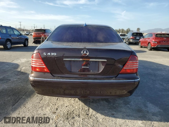 2004 Mercedes-Benz S-Class 4.3L with VIN WDBNG70J64A387204, listed as a Copart auction lot 84753314 with 112,898 mi miles and Salvage Title. Bid and sale history available at carsss.com. Image 6.