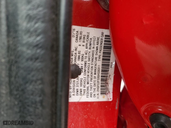 2016 Honda Civic Sedan LX with VIN 2HGFC2F53GH530311, listed as a Copart auction lot 51278795 with 116,703 mi miles and Salvage Title. Bid and sale history available at carsss.com. Image 13.