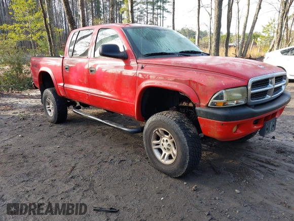 2004 Dodge Dakota Sport with VIN 1D7HG38N64S677103, listed as a IAAI auction lot 41665245 with 212,470 mi miles and . Bid and sale history available at carsss.com. Image 1.