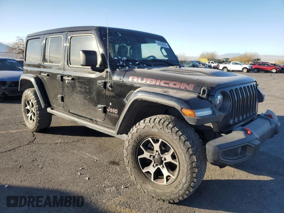2021 Jeep Wrangler Unlimited Rubicon with VIN 1C4HJXFN4MW517400, listed as a Copart auction lot 44439525 with 31,874 mi miles and Salvage Title. Bid and sale history available at DreamBid. Image 4.