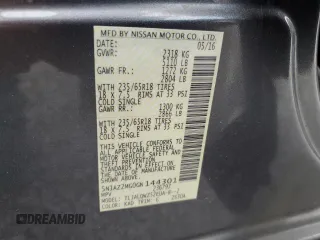 2016 Nissan Murano SV z VIN 5N1AZ2MG0GN144301, wystawiony jako Copart lot #50007375 z przebiegiem Nie podano mil oraz Szkoda całkowita • Salvage title. Historia ofert i sprzedaży dostępna na DreamBid. Obrazek 16.