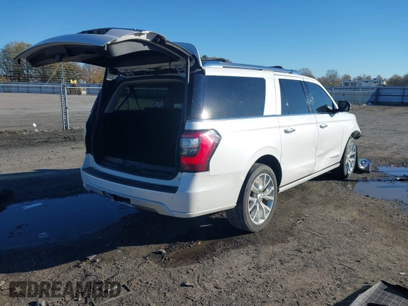 2019 Ford Expedition Max Platinum with VIN 1FMJK1MT4KEA53312, listed as a IAAI auction lot 41035899 with 87,484 mi miles and . Bid and sale history available at DreamBid. Image 4.