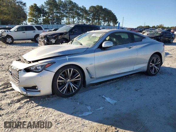 2018 Infiniti Q60 Sport with VIN JN1EV7EL3JM390639, listed as a Copart auction lot 74460834 with 76,707 mi miles and Salvage title. Bid and sale history available at DreamBid. Image 1.