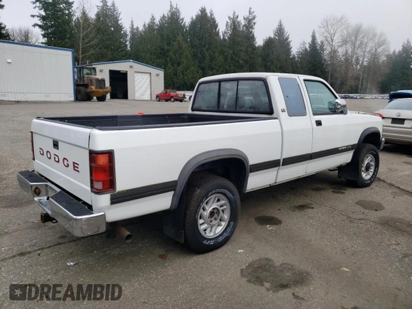 1993 Dodge Dakota with VIN 1B7GG23XXPS129182, listed as a Copart auction lot 88786935 with 176,015 mi miles and Salvage Title. Bid and sale history available at carsss.com. Image 3.