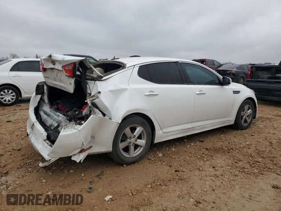 2015 Kia Optima LX with VIN 5XXGM4A74FG515581, listed as a Copart auction lot 46429045 with 117,379 mi miles and Salvage Title. Bid and sale history available at carsss.com. Image 3.