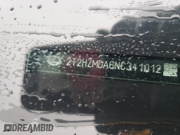 2022 Lexus RX 350 with VIN 2T2HZMDA6NC341012, listed as a Copart auction lot 48052795 with 45,241 mi miles and Salvage Title. Bid and sale history available at DreamBid. Image 13.