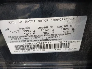 2008 Mazda 3 S Sport with VIN JM1BK344781871131, listed as a IAAI auction lot 41583158 with 172,928 mi miles and . Bid and sale history available at DreamBid. Image 9.