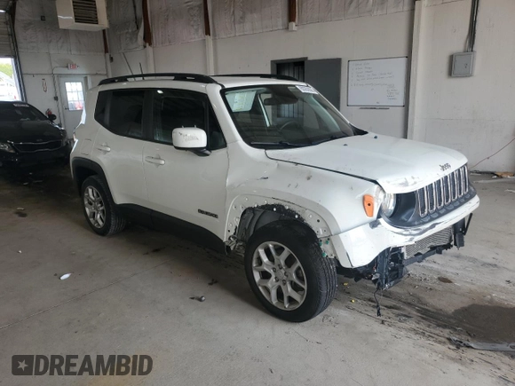 2018 Jeep Renegade Latitude z VIN ZACCJABB0JPH19596, wystawiony jako Copart lot #60263505 z przebiegiem 88 480 mil mil oraz Szkoda całkowita • Salvage title. Historia ofert i sprzedaży dostępna na DreamBid. Obrazek 4.