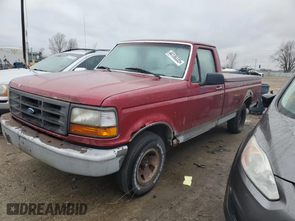 1995 Ford F-150 with VIN 1FTDF15Y6SLB57439, listed as a Copart auction lot 44136335 with 186,438 mi miles and Clean Title. Bid and sale history available at carsss.com. Image 1.