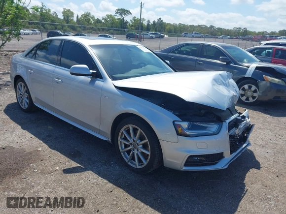 2014 Audi A4 Premium Plus with VIN WAUEFAFL6EN005948, listed as a IAAI auction lot 41923138 with 129,715 mi miles. Bid and sale history available at carsss.com. Image 1.