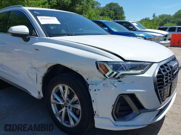 2023 Audi Q3 S line Premium with VIN WA1DECF34P1096834, listed as a IAAI auction lot 42644123 with 62,360 mi miles and . Bid and sale history available at DreamBid. Image 6.