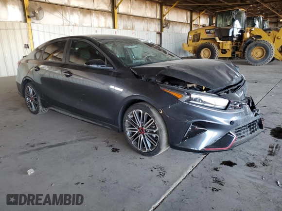 2022 Kia Forte GT with VIN 3KPF44AC8NE465235, listed as a Copart auction lot 77282544 with 16,155 mi miles and Salvage Title. Bid and sale history available at carsss.com. Image 4.