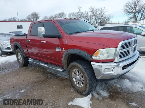 2012 Ram 2500 Laramie Longhorn with VIN 3C6UD5GLXCG236438, listed as a IAAI auction lot 41718933 with 139,564 mi miles. Bid and sale history available at carsss.com. Image 1.