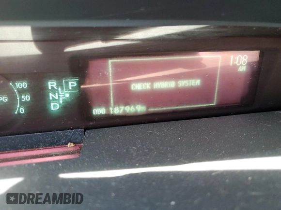 2010 Toyota Prius II with VIN JTDKN3DU3A0077648, listed as a Copart auction lot 54373125 with 187,969 mi miles and Salvage Title. Bid and sale history available at DreamBid. Image 9.