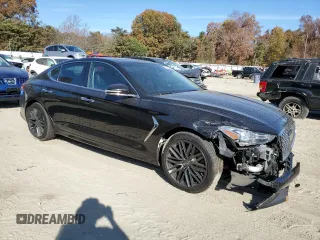 2019 Genesis G70 Advanced with VIN KMTG34LA7KU033172, listed as a Copart auction lot 79165014 with 53,978 mi miles and Salvage Title. Bid and sale history available at DreamBid. Image 4.
