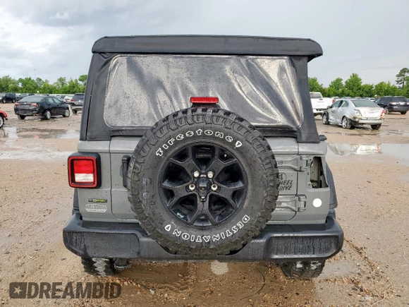 2021 Jeep Wrangler Unlimited Willys with VIN 1C4HJXDM6MW628041, listed as a Copart auction lot 58548475 with 22,697 mi miles and Salvage title. Bid and sale history available at DreamBid. Image 7.
