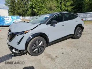 2024 Nissan ARIYA Evolve+ z VIN JN1BF0BA1RM434613, wystawiony jako Copart lot #56172855 z przebiegiem 13 883 mil mil oraz Szkoda całkowita • Salvage title. Historia ofert i sprzedaży dostępna na DreamBid. Obrazek 1.