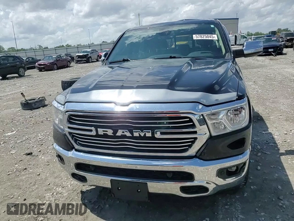 2021 Ram 1500 Big Horn with VIN 1C6SRFFT4MN657323, listed as a Copart auction lot 57825045 with 20,584 mi miles and Salvage title. Bid and sale history available at DreamBid. Image 14.