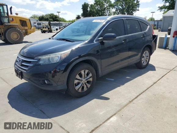 2013 Honda CR-V EX-L with VIN 2HKRM3H77DH510384, listed as a Copart auction lot 54812945 with 139,174 mi miles and Salvage Title. Bid and sale history available at DreamBid. Image 1.