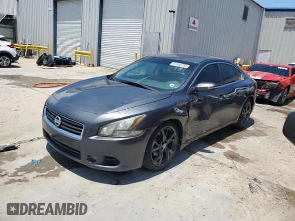 2013 Nissan Maxima S with VIN 1N4AA5AP6DC818837, listed as a Copart auction lot 61848785 with 149,145 mi miles and Salvage title. Bid and sale history available at DreamBid. Image 1.