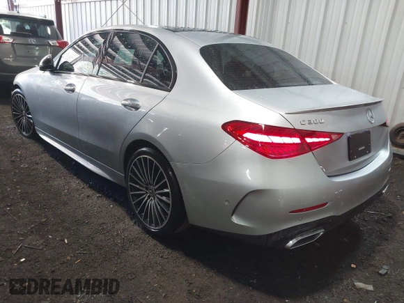 2023 Mercedes-Benz C 300 with VIN W1KAF4GB8PR105415, listed as a IAAI auction lot 41730266 with 21,461 mi miles and . Bid and sale history available at DreamBid. Image 3.