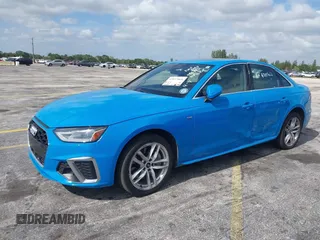 2021 Audi A4 S line Premium with VIN WAUDAAF40MA086180, listed as a IAAI auction lot 42037066 with 34,641 mi miles and . Bid and sale history available at DreamBid. Image 2.