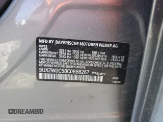 2012 BMW X5 35d z VIN 5UXZW0C58C0B88267, wystawiony jako Copart lot #54160615 z przebiegiem Nie podano mil oraz Szkoda całkowita • Salvage title. Historia ofert i sprzedaży dostępna na DreamBid. Obrazek 13.