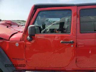 2013 Jeep Wrangler Unlimited Sport z VIN 1C4BJWDG1DL694556, wystawiony jako Copart lot #58730525 z przebiegiem Nie podano mil oraz Szkoda całkowita • Salvage title. Historia ofert i sprzedaży dostępna na DreamBid. Obrazek 7.