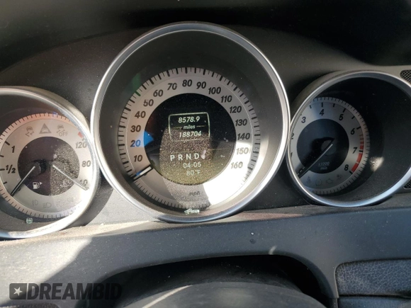 2012 Mercedes-Benz C 350 Sport with VIN WDDGF5HB1CR195581, listed as a Copart auction lot 44602635 with 188,704 mi miles and Salvage Title. Bid and sale history available at DreamBid. Image 9.