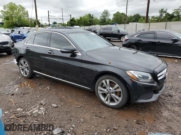 2018 Mercedes-Benz C 300 with VIN 55SWF4KB0JU280437, listed as a Copart auction lot 58002345 with 54,000 mi miles and Salvage title. Bid and sale history available at DreamBid. Image 4.