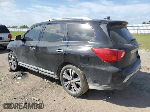 2020 Nissan Pathfinder Platinum with VIN 5N1DR2DM8LC593296, listed as a Copart auction lot 53353255 with 92,232 mi miles and Salvage title. Bid and sale history available at DreamBid. Image 2.