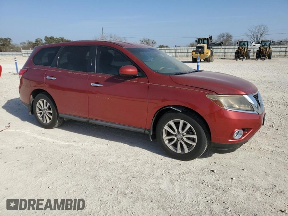 2014 Nissan Pathfinder SV with VIN 5N1AR2MN9EC702797, listed as a Copart auction lot 48481315 with 151,175 mi miles and Clean Title. Bid and sale history available at carsss.com. Image 4.