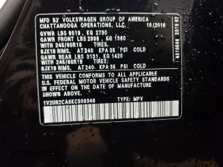 2019 Volkswagen Atlas SE z VIN 1V2UR2CA5KC509346, wystawiony jako Copart lot #47059215 z przebiegiem 54 556 mil mil oraz Szkoda całkowita • Salvage title. Historia ofert i sprzedaży dostępna na DreamBid. Obrazek 13.