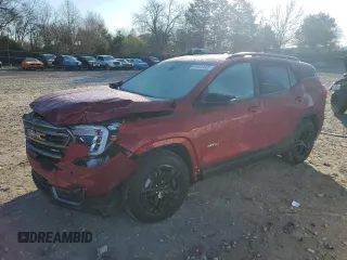 2024 GMC Terrain AT4 with VIN 3GKALYEG9RL389323, listed as a Copart auction lot 49922635 with 2,945 mi miles and Salvage Title. Bid and sale history available at carsss.com. Image 1.