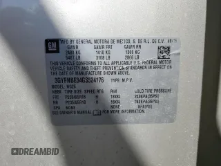 2016 Cadillac SRX Luxury Collection with VIN 3GYFNBE34GS524176, listed as a Copart auction lot 48479235 with 91,842 mi miles and Salvage Title. Bid and sale history available at carsss.com. Image 14.