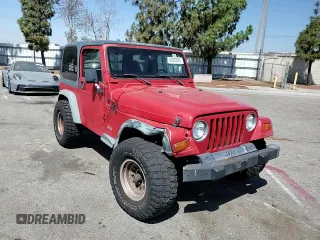 1999 Jeep Wrangler Sport with VIN 1J4FY19S7XP401120, listed as a Copart auction lot 64233665 with 129,708 mi miles and Salvage title. Bid and sale history available at DreamBid. Image 13.